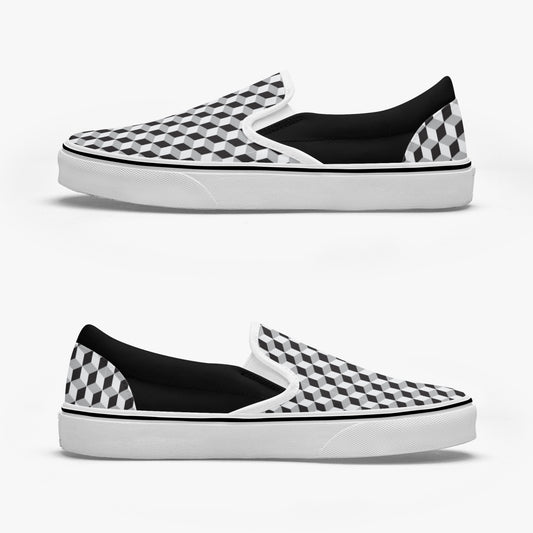 3D Infinity Cubes   |    Slip-On Sneakers