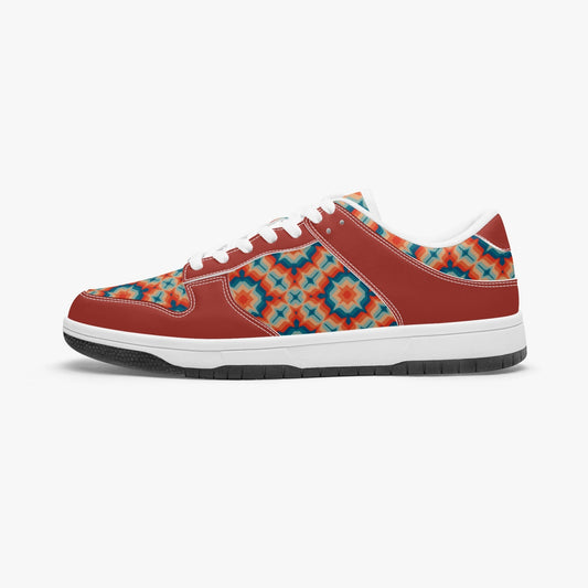 Psychedelic 1970's Pattern   |   Kawa Low-Top Leather Sneakers