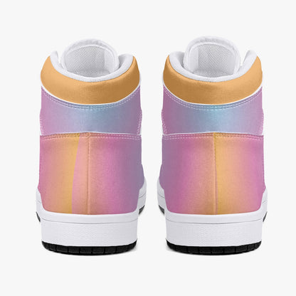 Aura Gradient - Blue, Orange, Pink   |   Takai High-Top Leather Sneakers