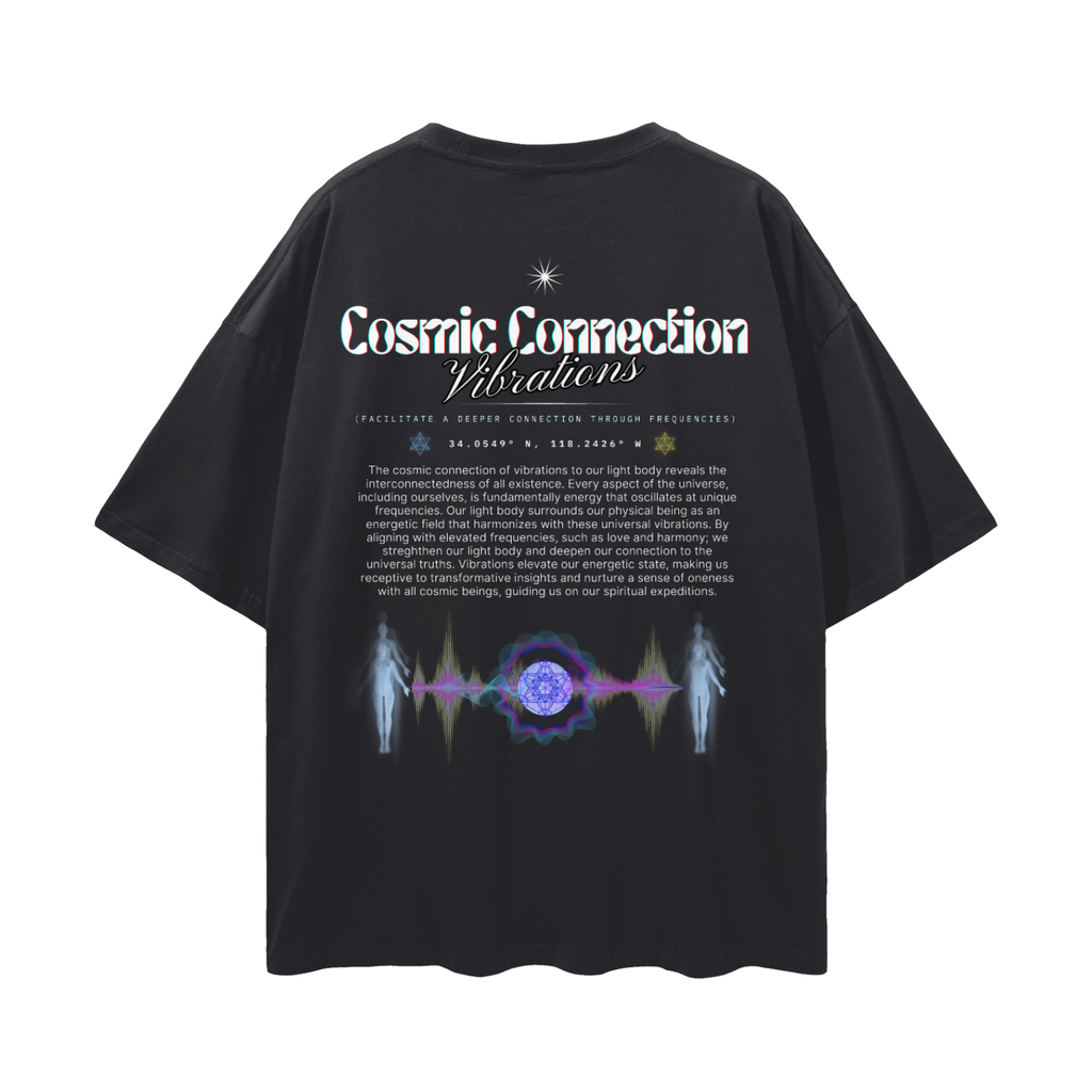Cosmic Connection - Vibrations   |   Oversize Adult Deep Drop Shoulder Tee