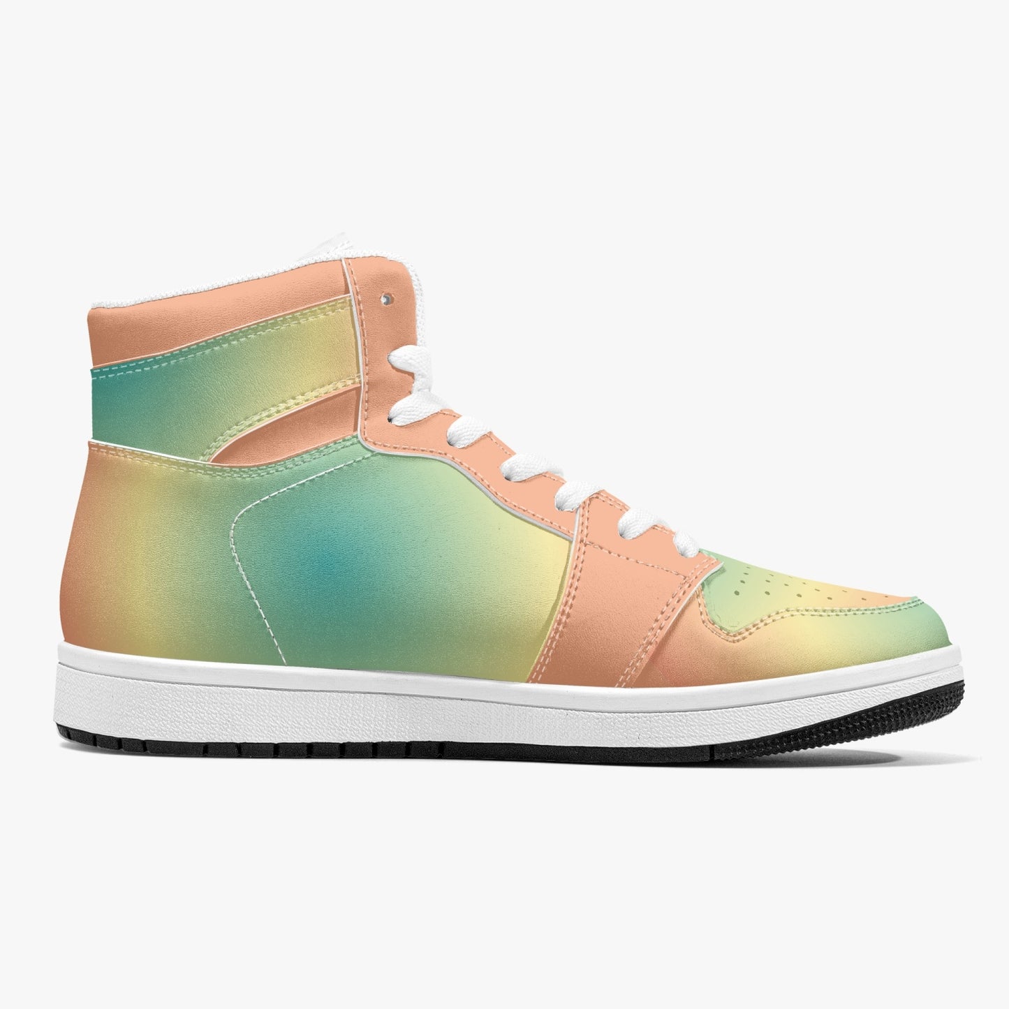 Aura Gradient - Orange, Green, Yellow   |   Takai High-Top Leather Sneakers