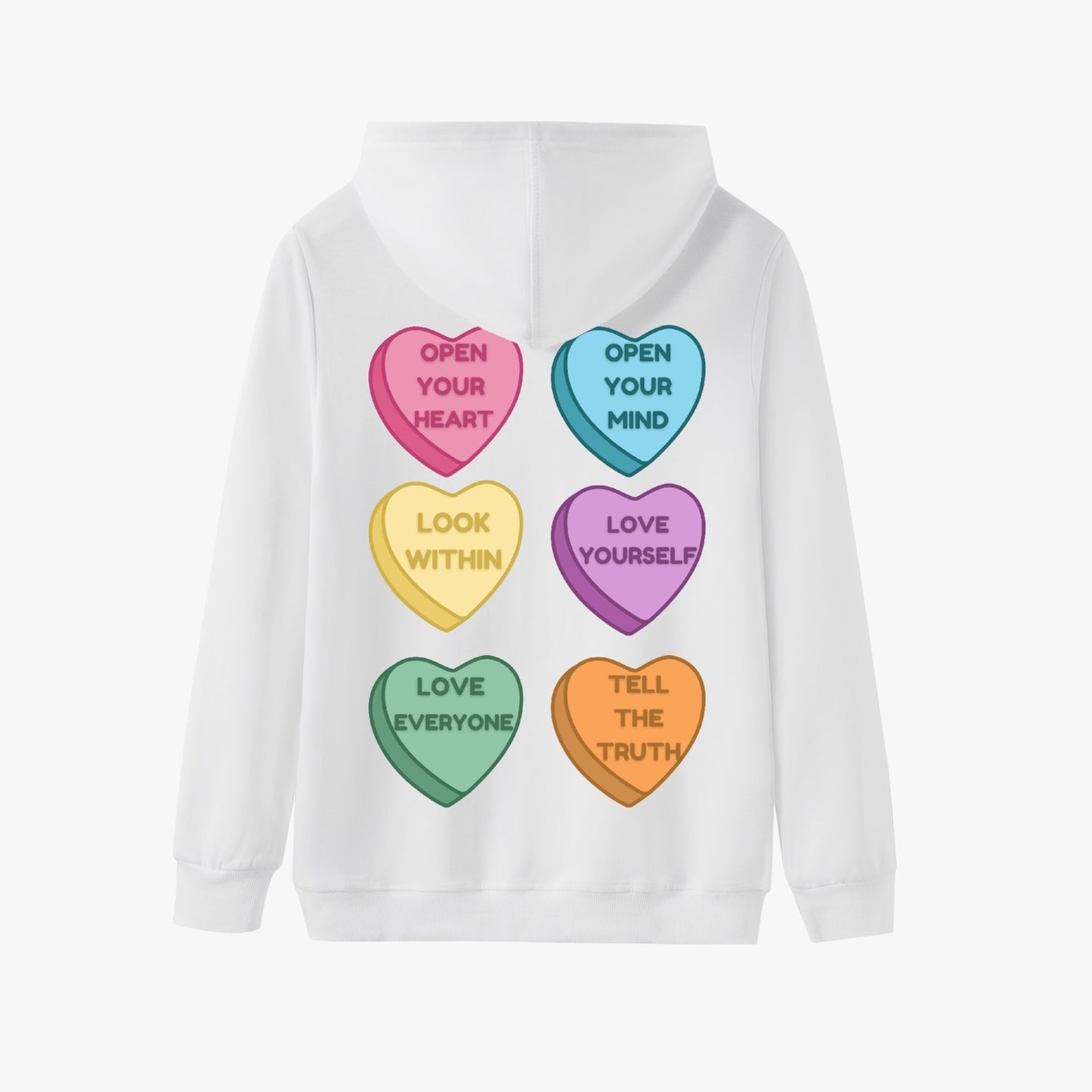 Mindful Conversation Hearts   |   Unisex Adult Pullover Hoodie