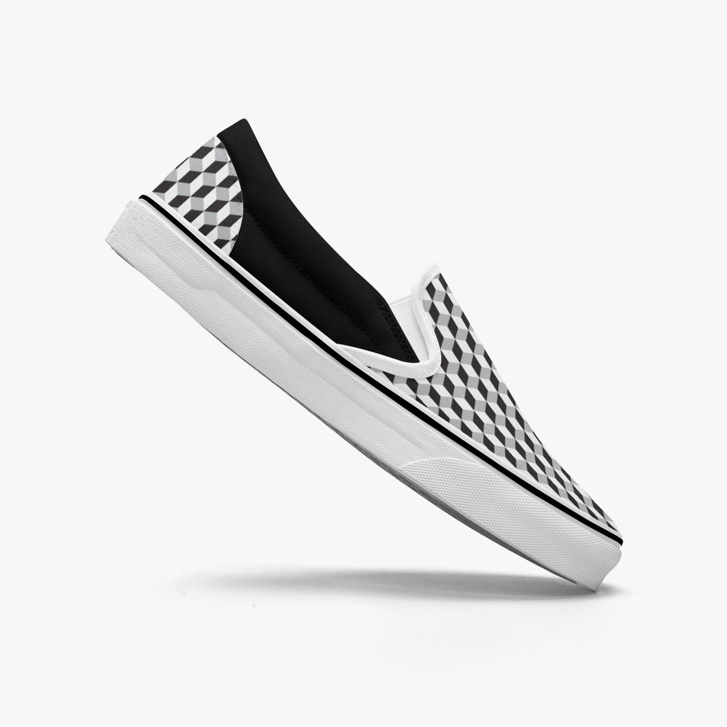 3D Infinity Cubes   |    Slip-On Sneakers