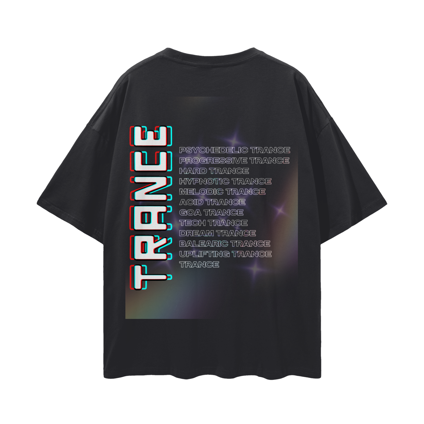 TRANCE MUSIC HEALS   |   Oversize Adult Deep Drop Shoulder Tee