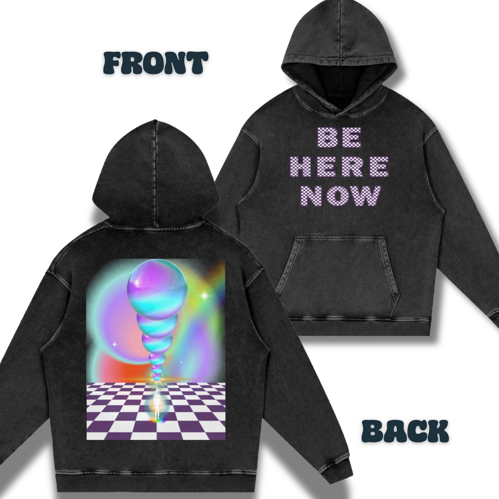 Be Here Now   |   Acid Wash Oversize Hoodie