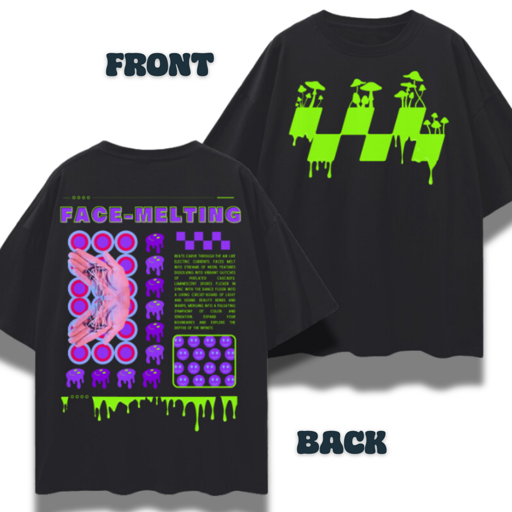 Face Melting Mushrooms   |   Oversize Deep Drop Shoulder T-Shirt