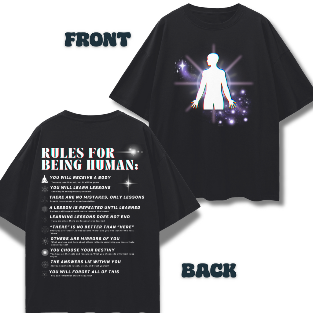 Rules of Being Human   |   Oversize Deep Drop Shoulder Tee